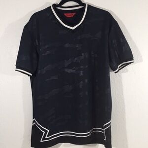 TrillNation White/Black Soccer Style V Neck Shirt